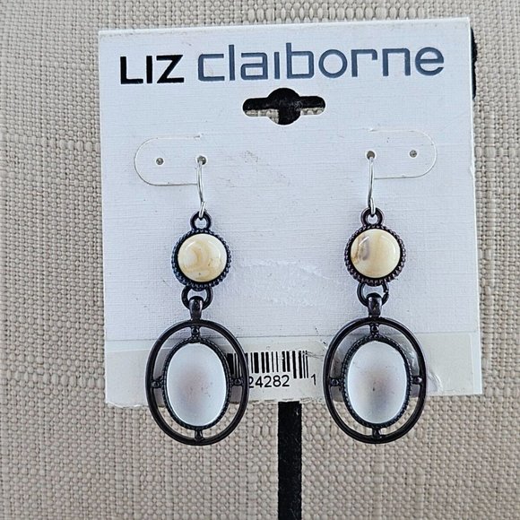 Liz Claiborne Women Earrings Faux Stone Fashion Ear Jewelry Drop Down Earrings - Picture 7 of 10